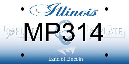 MP314 Illinois License Plate
