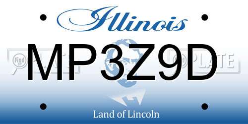 MP3Z9D Illinois License Plate
