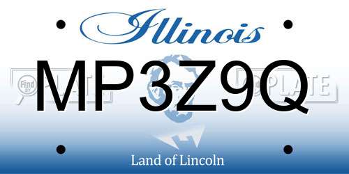 MP3Z9Q Illinois License Plate