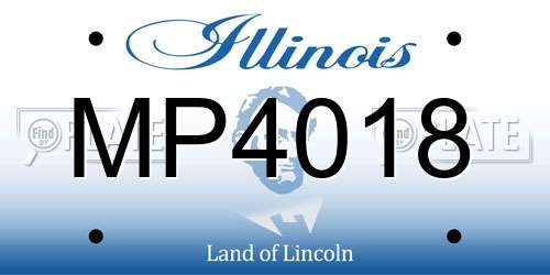 MP4018 Illinois License Plate