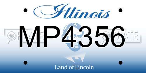 MP4356 Illinois License Plate