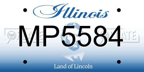 MP5584 Illinois License Plate