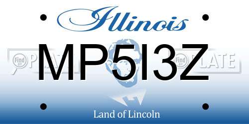 MP5I3Z Illinois License Plate