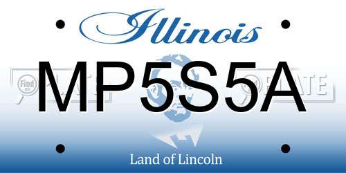 MP5S5A Illinois License Plate