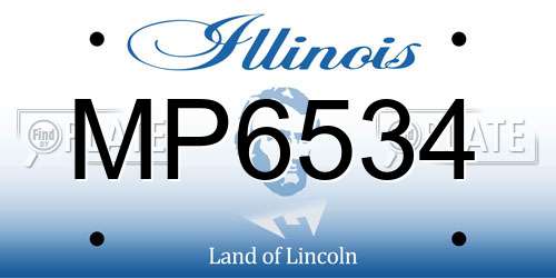 MP6534 Illinois License Plate