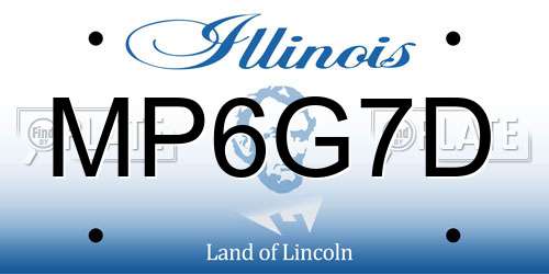 MP6G7D Illinois License Plate