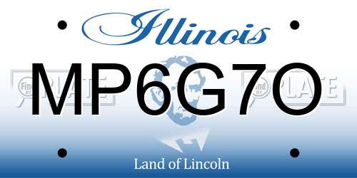 MP6G7O Illinois License Plate