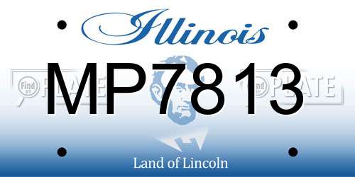 MP7813 Illinois License Plate