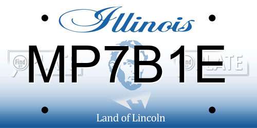MP7B1E Illinois License Plate