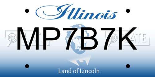 MP7B7K Illinois License Plate
