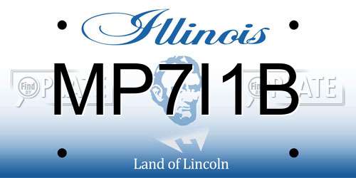 MP7I1B Illinois License Plate