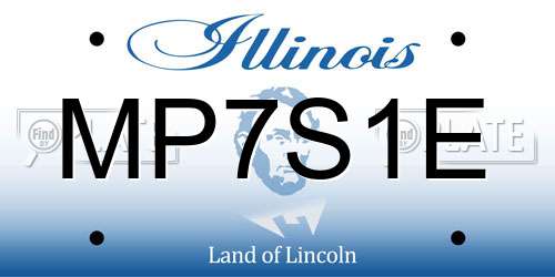 MP7S1E Illinois License Plate
