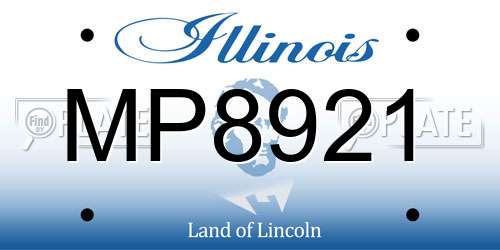 MP8921 Illinois License Plate