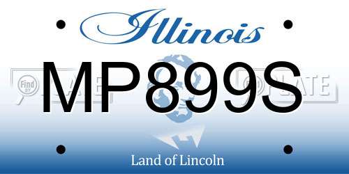 MP899S Illinois License Plate