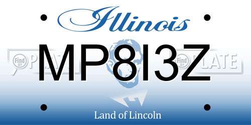 MP8I3Z Illinois License Plate