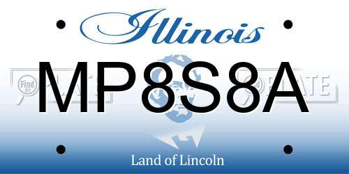 MP8S8A Illinois License Plate