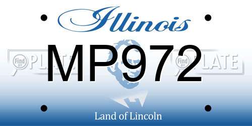 MP972 Illinois License Plate
