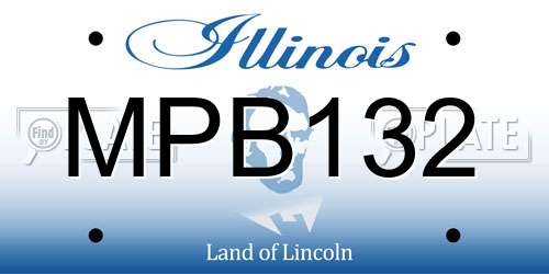 MPB132 Illinois License Plate