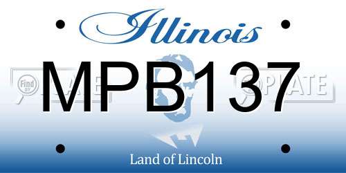 MPB137 Illinois License Plate