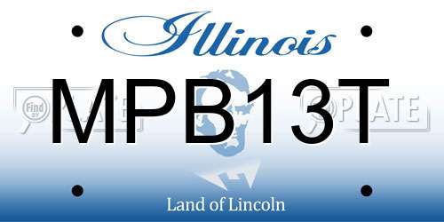 MPB13T Illinois License Plate
