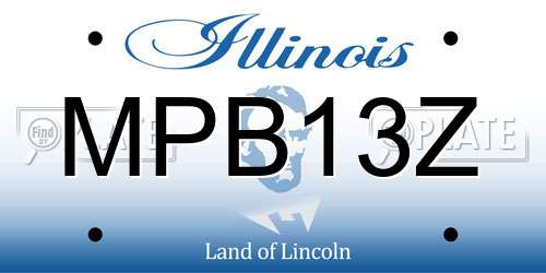 MPB13Z Illinois License Plate