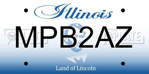MPB2AZ Illinois License Plate