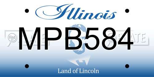 MPB584 Illinois License Plate