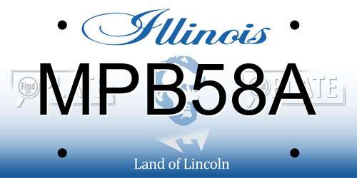 MPB58A Illinois License Plate
