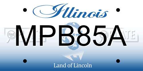 MPB85A Illinois License Plate