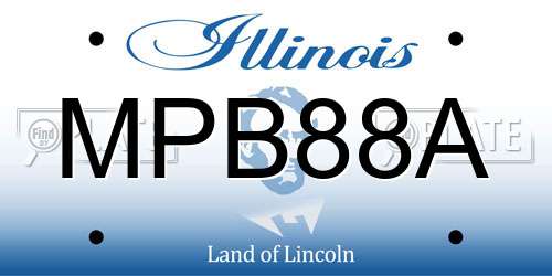 MPB88A Illinois License Plate