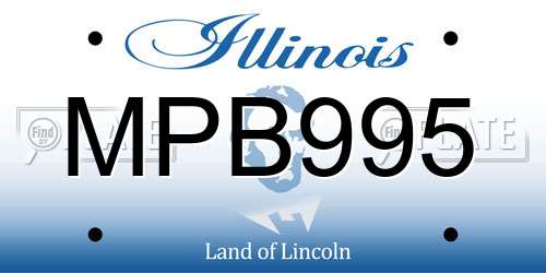 MPB995 Illinois License Plate