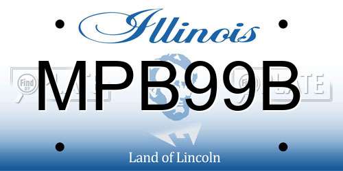 MPB99B Illinois License Plate
