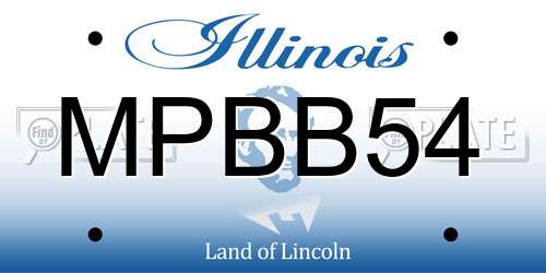 MPBB54 Illinois License Plate