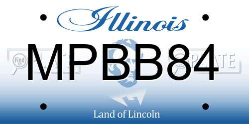 MPBB84 Illinois License Plate