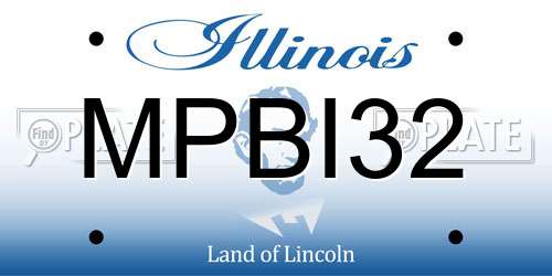 MPBI32 Illinois License Plate