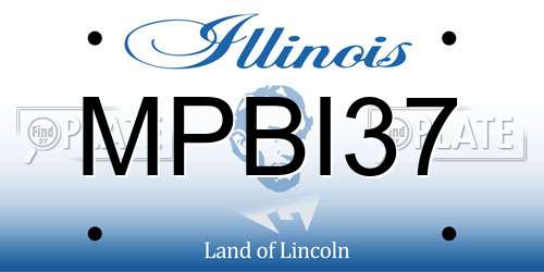 MPBI37 Illinois License Plate