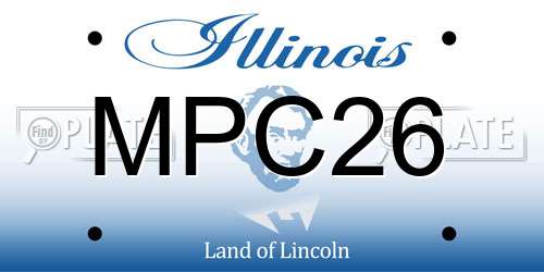 MPC26 Illinois License Plate