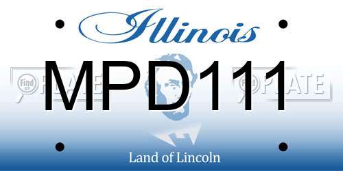 MPD111 Illinois License Plate