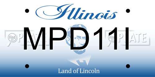 MPD11I Illinois License Plate