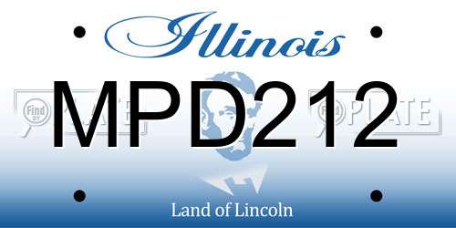 MPD212 Illinois License Plate