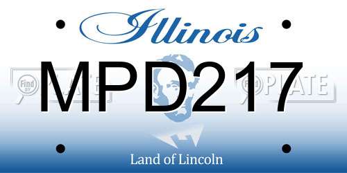 MPD217 Illinois License Plate