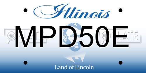 MPD50E Illinois License Plate