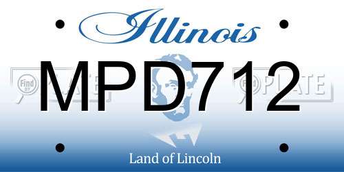 MPD712 Illinois License Plate