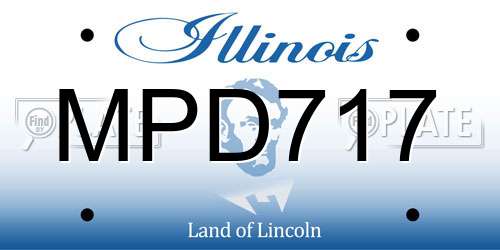 MPD717 Illinois License Plate