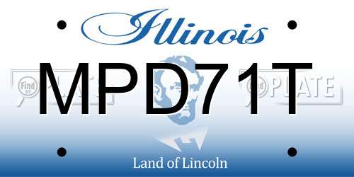 MPD71T Illinois License Plate