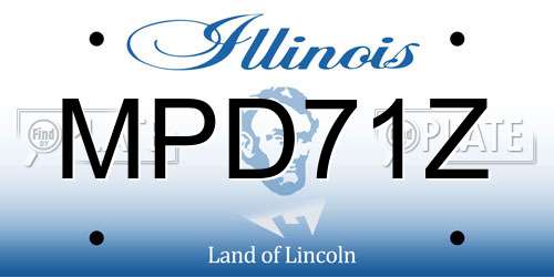 MPD71Z Illinois License Plate