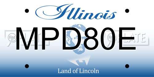 MPD80E Illinois License Plate
