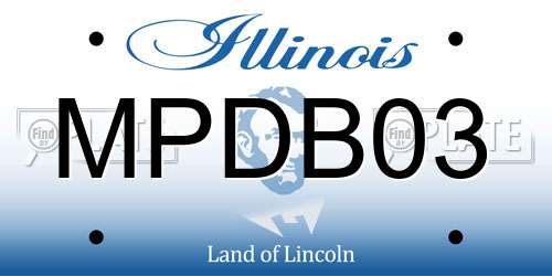 MPDB03 Illinois License Plate