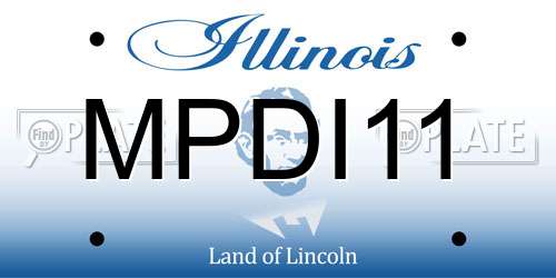 MPDI11 Illinois License Plate