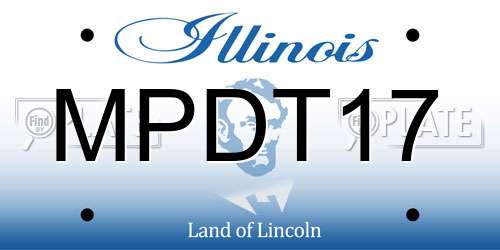 MPDT17 Illinois License Plate